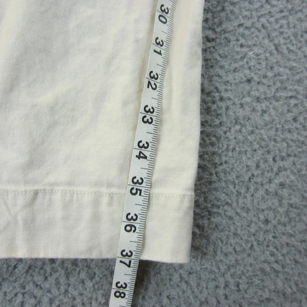 Maeve Anthropologie The Colette Wide Leg Crop Pant Womens 32 Cream Off White Y2K - Picture 8 of 12